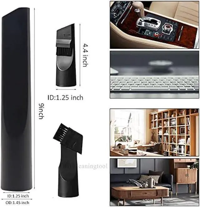 Alt view image 5 of 6 - 9 Pcs Vacuum Attachments Fit for Shop Vac Accessories 1 1/4 - 3 Pcs Vacuum Extension Wand, 1 1/4 inch (32 mm) & 1 3/8 inch (35 mm) Vacuum Hose Adapter, 1 1/4 inch Vacuum Cleaner Accessories Brush Kit