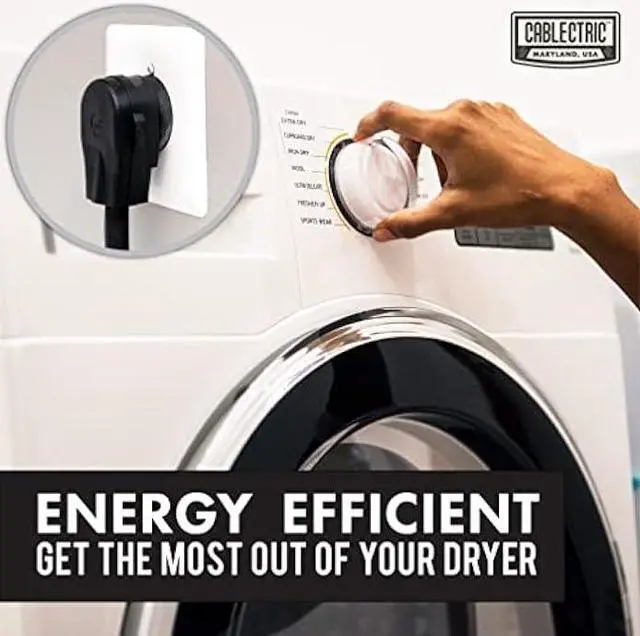 Alt view image 4 of 7 - 10 Foot Dryer Cord - Black 4 Prong Extension Cord, 10/4 SRDT, 30 Amp Dryer Power Cable 4 Prong 10 Ft, NEMA 14-30 Plug, 30 Amp