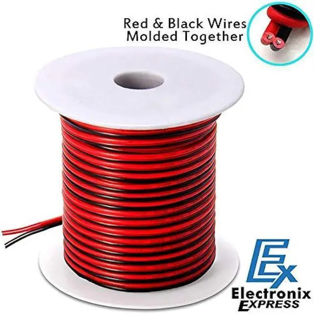 Alt view image 2 of 5 - 18 Gauge (40 ft long) Tinned Copper 2pin 2 Color Red Black Cable Hookup Electrical Wire LED Strips Extension Wire 12V/24V DC Cable, 18AWG Flexible Wire Extension Cord for LED Ribbon Lamp Tape Lighting