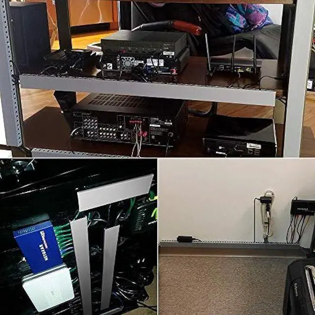 Alt view image 3 of 6 - Alritz Cable Raceway Kit, 138 inch Open Slot Wiring Raceway Duct with Cover Cable Management System to Hide Under Desk/TV/Computer/Power Cords - 15.4 X 1.6 X 0.8 Inch(LWH)