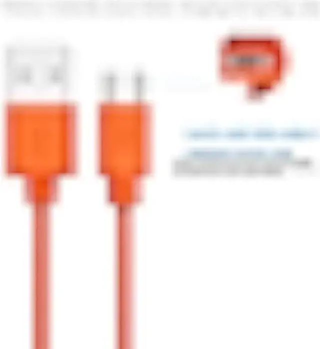 Alt view image 3 of 5 - Wall Charger Charging Cable Power Cord Wire for Ring keypad 2nd gen,Ring Video Doorbell 2/3/3 Plus/4, Doorbell Pro/Plus and Camera Battery & More Replacement Charging Power Cord (3.3ft Orange)