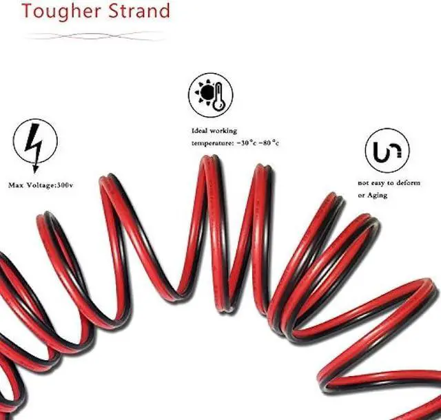 Alt view image 3 of 5 - 16AWG Tinned Copper Electrical Wire - 2 Conductor, 50 Feet, Red & Black, Ideal for LED Strip Lights, DC, Speaker, Doorbell & Automotive Wiring