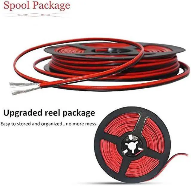 Alt view image 4 of 5 - 16AWG Tinned Copper Electrical Wire - 2 Conductor, 50 Feet, Red & Black, Ideal for LED Strip Lights, DC, Speaker, Doorbell & Automotive Wiring