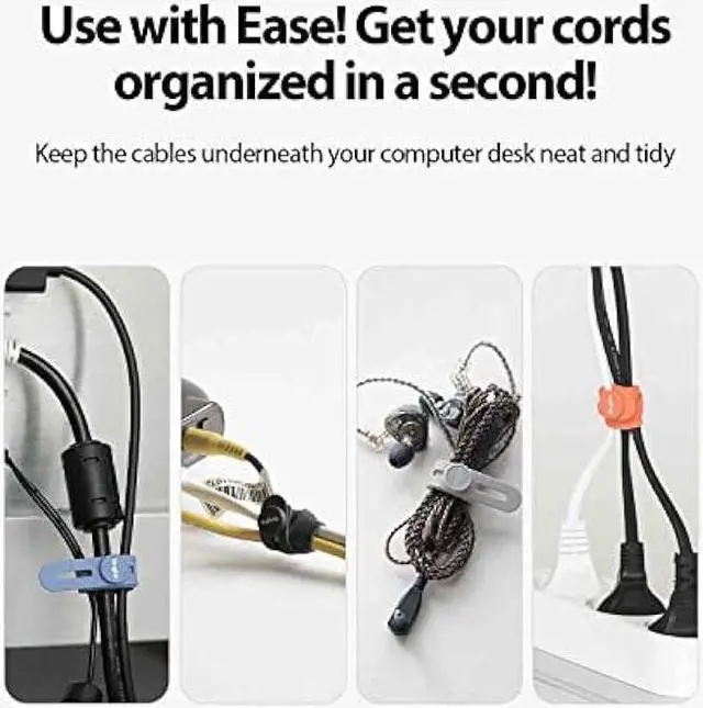 Alt view image 6 of 6 - Ringke Cable Tie Silicone (15 Pack) Colorful Reusable Holder Strap Organizer Management for Fastening Cable Cords and Wires