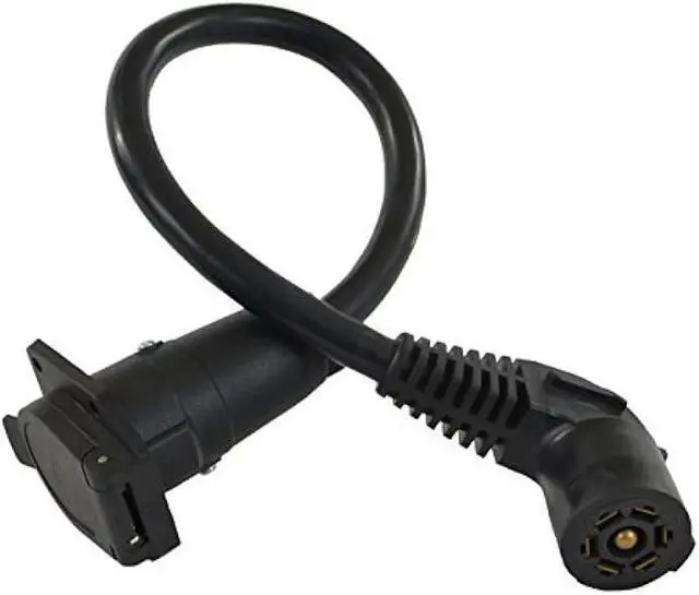 Main image of Conntek 11110-024EX 7-Way Travel Trailer Extension Cord with Elbow Plug (2-Feet)