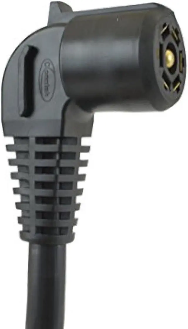 Alt view image 2 of 3 - Conntek 11110-024EX 7-Way Travel Trailer Extension Cord with Elbow Plug (2-Feet)