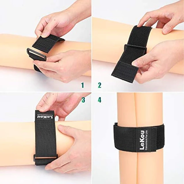 Alt view image 7 of 7 - Lekou Elastic Cinch Straps Black 2 x 18 (8 Pack), Stretchy Hook and Loop Storage Straps Hook and Loop Cinch Strap with Buckle - Bicycle, Truck, Boat Extension Cords, Hoses Garage & RV Organization