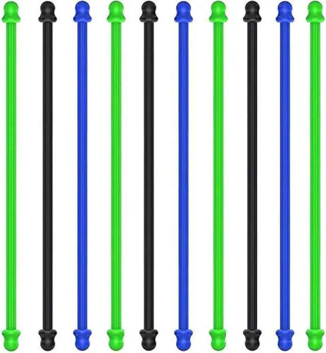 Main image of 10Pcs 6-Inch Original Silicone Cable Tie, Steel-Core Silicone Twist Ties, Reusable Rubber Twist Tie, Cable Tie Straps. (3 Colors 6-Inch) for Organizing. (Dia 5mm)