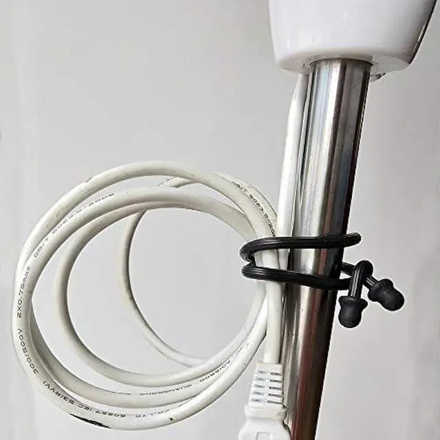 Alt view image 2 of 6 - 10Pcs 6-Inch Original Silicone Cable Tie, Steel-Core Silicone Twist Ties, Reusable Rubber Twist Tie, Cable Tie Straps. (3 Colors 6-Inch) for Organizing. (Dia 5mm)