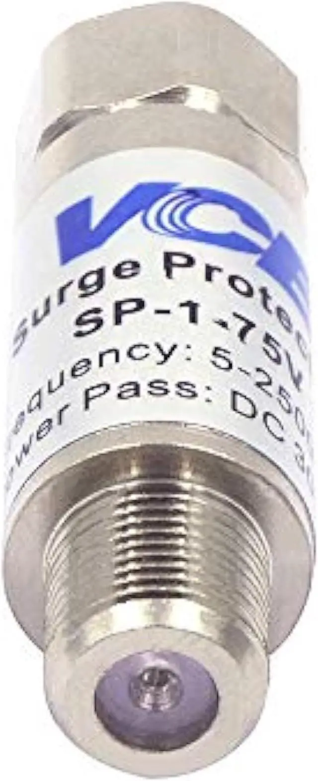 Alt view image 3 of 6 - VCE Coaxial Surge Lightning Protector for Coaxial TV Antenna and Satellite in-Line 75 Ohm 5-2500MHz, 2 Pack Silver