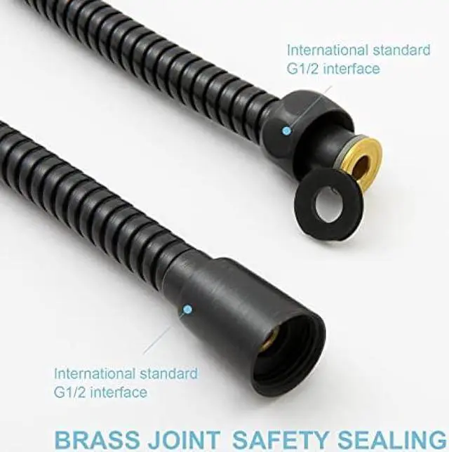 Alt view image 3 of 7 - OFFO Shower Hose, Oil Rubbed Bronze Kink Free Stainless Steel Electroplating Handheld Shower Head Hose Flex Hoses Extension with Brass Insert and Nut for Bathing Toilet Cleaning Pet Bathing 60 Inches