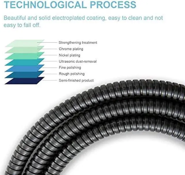 Alt view image 5 of 7 - OFFO Shower Hose, Oil Rubbed Bronze Kink Free Stainless Steel Electroplating Handheld Shower Head Hose Flex Hoses Extension with Brass Insert and Nut for Bathing Toilet Cleaning Pet Bathing 60 Inches