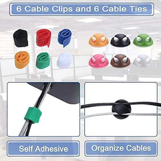 Alt view image 5 of 7 - Cable Management Box Set - 3 Pack Large & Medium & Small Wooden Style Cable Organizer Box Desk Computer Cord Organizer Box with Cable Clips to Hide Wires and Power Strips (Black)