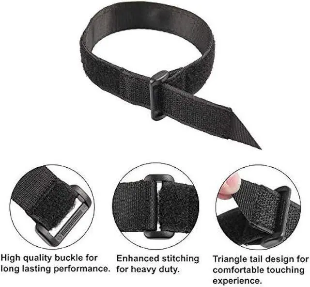 Alt view image 2 of 6 - Ayaport Cinch Straps 1 x 18 Sturdy & Reusable Hook and Loop Covered with Nylon Webbing Securing Buckle Straps for All Purpose Cord Wrap Organizer Storage 8 Pack plus 4pcs Cable Ties (8, 1 x 18)