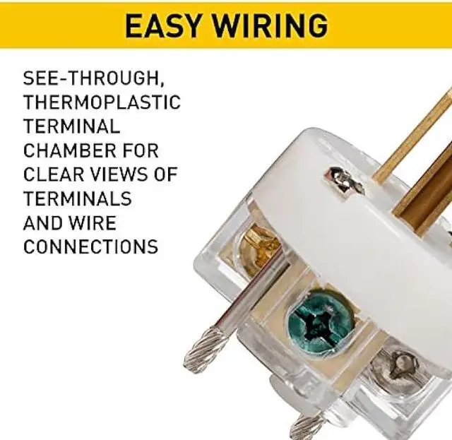 Alt view image 5 of 7 - Legrand - Pass & Seymour 2 Pole HD Plug with 2 Pole Plug End, Black Heavy Duty Electric Plug Replacement, 15 Amps, 120 Volts Replacement Cord Plug, PS5266XCCV4, 1 Count