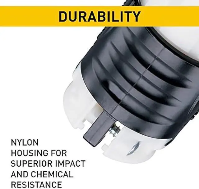Alt view image 6 of 7 - Legrand - Pass & Seymour 2 Pole HD Plug with 2 Pole Plug End, Black Heavy Duty Electric Plug Replacement, 15 Amps, 120 Volts Replacement Cord Plug, PS5266XCCV4, 1 Count