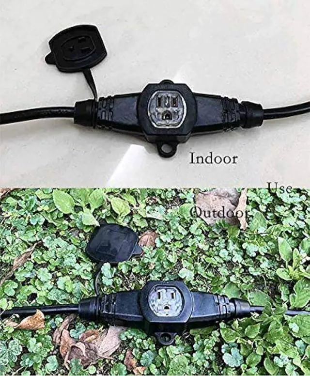 Alt view image 4 of 6 - Kutatek 30Ft 14/3 Multi-Outlet Heavy Duty Extension Cord, 6 Outlets Evenly Spaced Every 5Ft,Indoor/Outdoor Christmas Lighting, Holiday Decorations, Uplighting, Stage Backlines,UL Listed