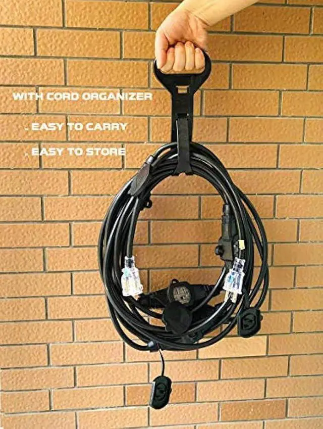 Alt view image 6 of 6 - Kutatek 30Ft 14/3 Multi-Outlet Heavy Duty Extension Cord, 6 Outlets Evenly Spaced Every 5Ft,Indoor/Outdoor Christmas Lighting, Holiday Decorations, Uplighting, Stage Backlines,UL Listed