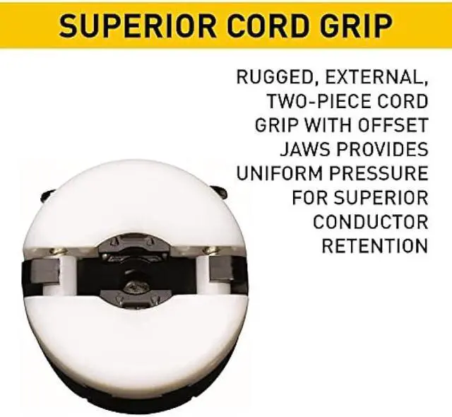 Alt view image 3 of 7 - Legrand - Pass & Seymour 2 Pole HD Plug with 2 Pole Plug End, Black Heavy Duty Electric Plug Replacement, 15 Amps, 120 Volts Replacement Cord Plug, PS5266XCCV4, 1 Count