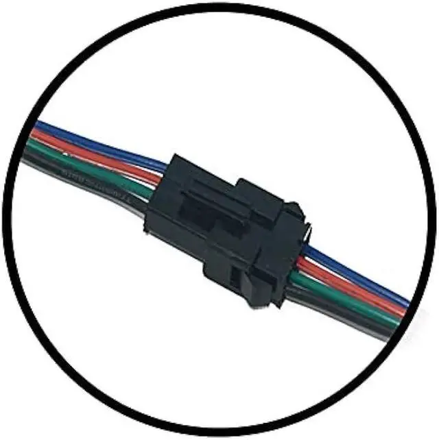 Alt view image 3 of 7 - RGBZONE 20Pairs JST SM 4PIN Plug Male to Female EL Wire Cable Connector Adapter for 5050 3528 RGB LED Strip Light