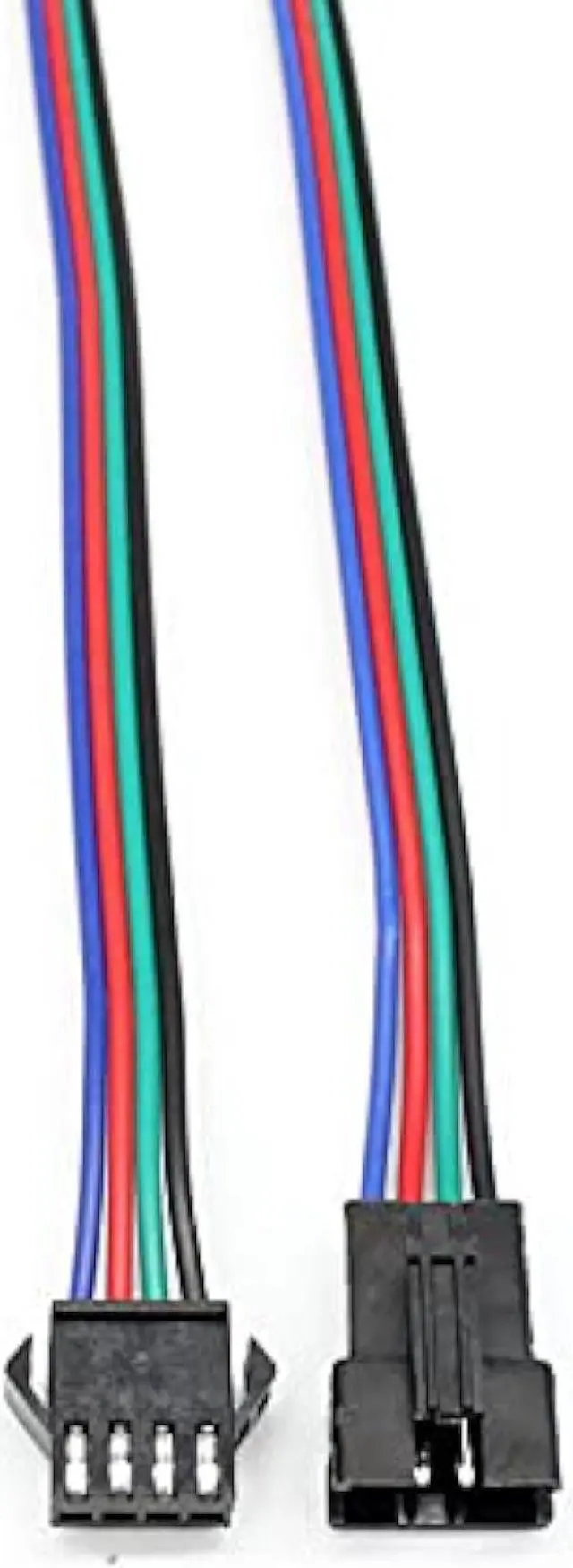 Alt view image 4 of 7 - RGBZONE 20Pairs JST SM 4PIN Plug Male to Female EL Wire Cable Connector Adapter for 5050 3528 RGB LED Strip Light