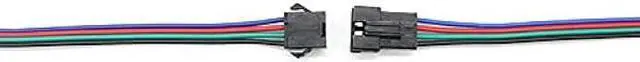 Alt view image 6 of 7 - RGBZONE 20Pairs JST SM 4PIN Plug Male to Female EL Wire Cable Connector Adapter for 5050 3528 RGB LED Strip Light