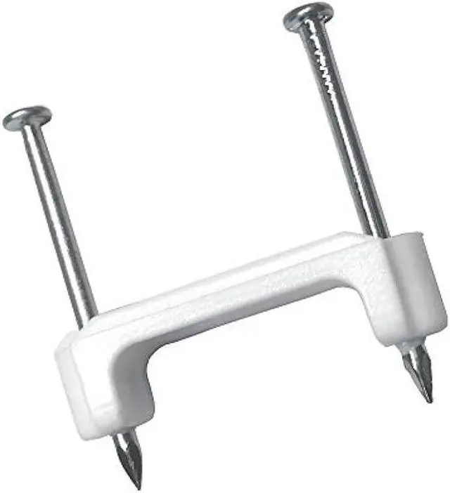 Alt view image 2 of 4 - Gardner Bender PS-75 Insulated Staples, ¾ Inch, Secures Romex, UF & (NM) Non-Metalic Cable, Polyethylene - UV Resistant, Splinter Free, 50 Pk, White