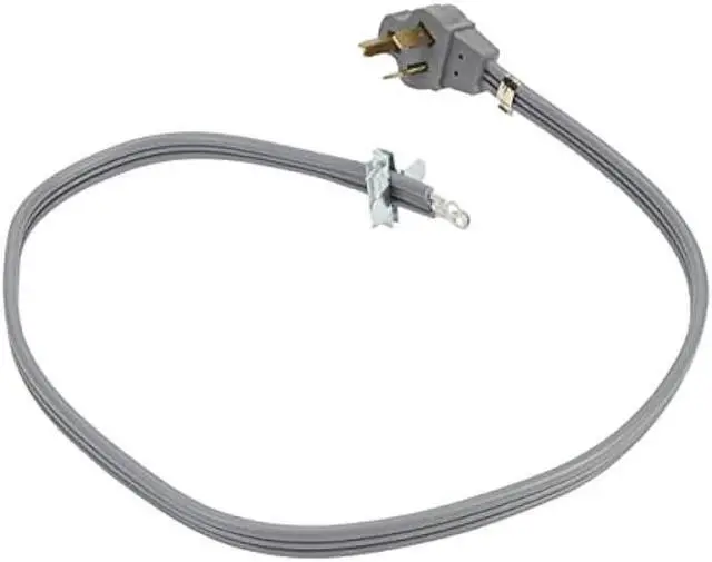 Main image of Whirlpool PT220L Genuine OEM 3-Prong 30-Amp Power Cord For Electric Dryers 3-Prong 30-Amp 4 Feet Grey replaces W10830966, 4392905, 3389955, 694045, 4392905R, 4319131, 661592, 687104, 694044