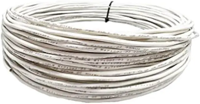 Alt view image 3 of 6 - Custom Cable Connection 22 AWG 2 Conductor Stranded Shielded Plenum Cable White CL3P Jacket for Security/Alarm/Access Control/Sound - 100 Foot Roll in a Bag