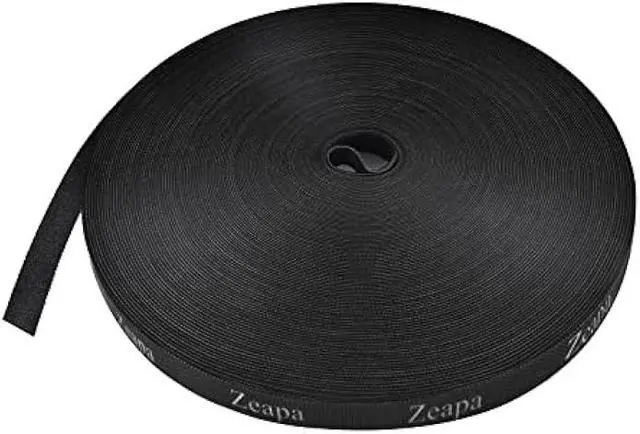 Main image of 150ft*3/5in Cable Ties, Wire Cord Straps Management, Self-fastening, Wrap Anything, Cut to Any Length, Reusable, Sturdy, Double Side Nylon Hook and Loop, for Communication, Office, Home, Black