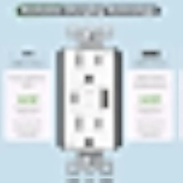 Alt view image 2 of 7 - TOPGREENER USB Outlet, USB Type C Wall Outlet with 30W Power Delivery, 15A Duplex Tamper-Resistant Receptacle, USB Charger for Smartphones, Tablets, Laptops, TU215PD30AC-W, White