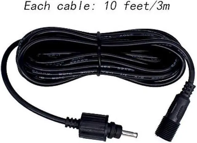 Alt view image 4 of 6 - Lewisia Solar Extension Cable 10 Feet Extender Wires Cords Waterproof IP65 One Pair Total 20 Feet for Solar Water Pump Air Pump Aerator Oxygenator Solar Spotlights Solar Irrigation Kit22AWG