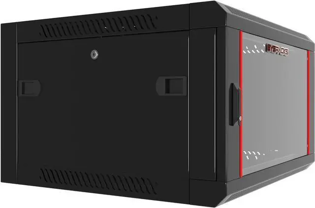 Alt view image 5 of 7 - Wall Mount Server Rack Cabinet Locking Computer Cabinet Network Enclosure for Electronics Security Audio Video AV Equipment Data Rack 24-Inch Depth Server Cabinet (9U)