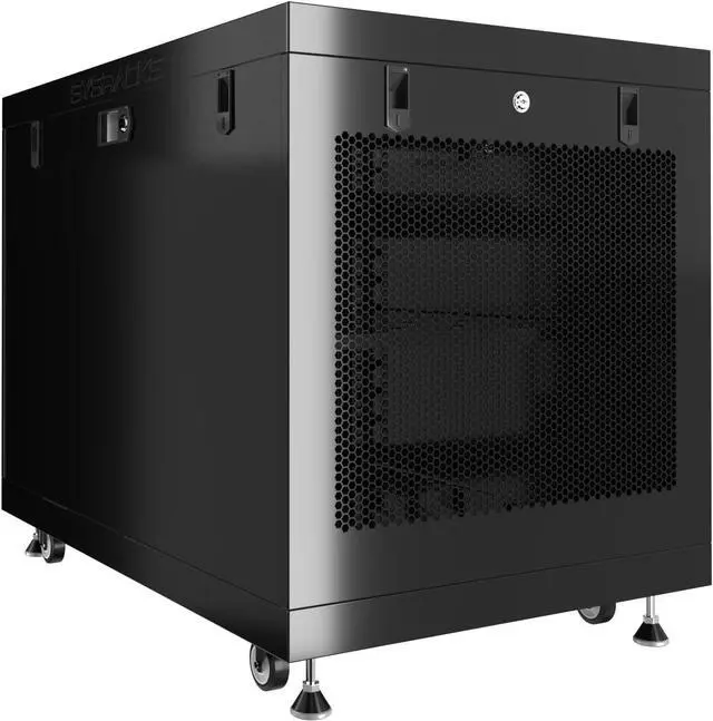 Alt view image 7 of 7 - Sysracks Server Rack Locking Cabinet Network Enclosure Premium Series for Server AV Networking Computer and Other IT Equipment - 35-inch Depth - Thermosystem/LCD Screen (12U)