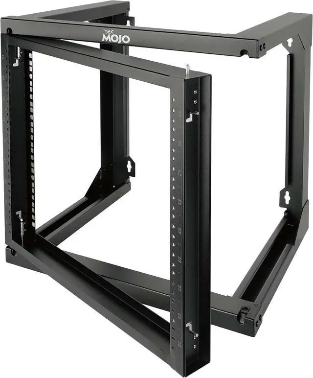 Main image of 9U Wall Mount Rack, Server Rack,Open Frame Server Rack,Network Rack for 19inch Computer/AV/Data/IT/Media Equipment,18inch Depth,16inch Apart Mounting Holes,Swing Gate,Square and Tapped Holes