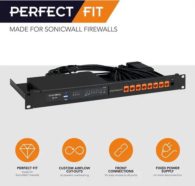Alt view image 2 of 7 - Rackmount RM-SW-T10 Rack Mount Kit For Sonicwall Rmkt 270 / 370 / 470 Rack Mount Kit