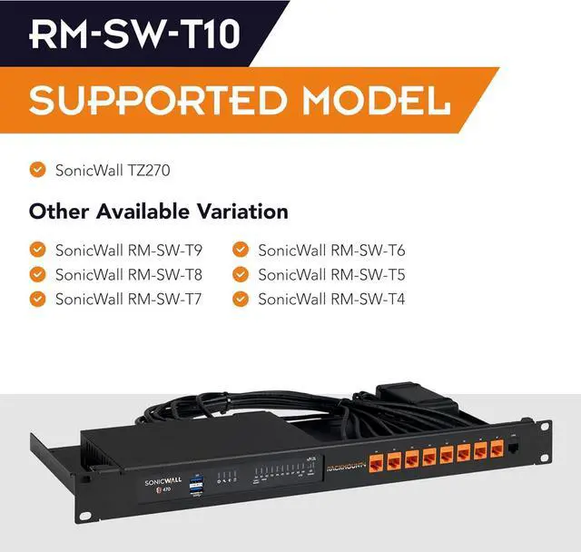 Alt view image 5 of 7 - Rackmount RM-SW-T10 Rack Mount Kit For Sonicwall Rmkt 270 / 370 / 470 Rack Mount Kit
