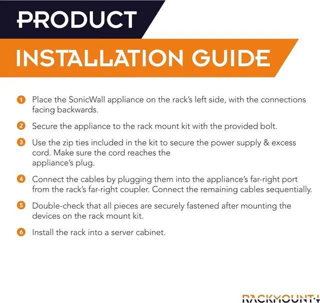 Alt view image 6 of 7 - Rackmount RM-SW-T10 Rack Mount Kit For Sonicwall Rmkt 270 / 370 / 470 Rack Mount Kit