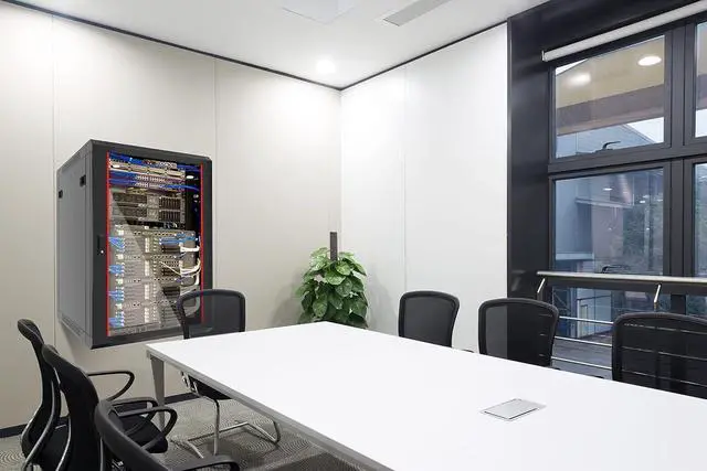 Alt view image 2 of 7 - Sysracks 15U Wall Mount Network Data Server Cabinet Rack Locking Enclosure - 8-Socket PDU - Fan - Shelf - Feet - Lockable Doors Panels