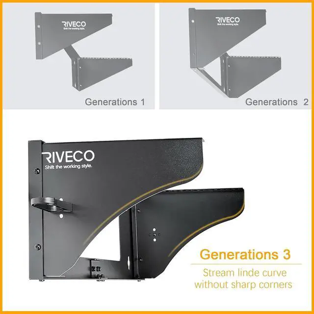 Alt view image 2 of 7 - RIVECO 3U Wall Mount Rack for Network Reinforced Heavy Load 66LBS Small Server Racks Vertical & Horizontal Mounting for 19 inches IT & Studio Equipment.