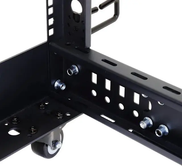 Alt view image 7 of 7 - AEONS 22U 4-Post IT Open Frame Server Rack 19 Inch Depth-Adjustable (22" to 40") Network Equipment AV Gear w/Casters and Cable Management
