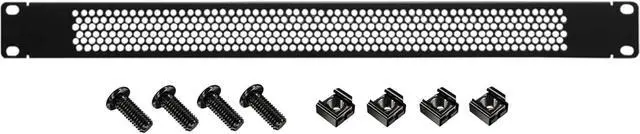 Main image of Blank Rack Mount Panel Spacer with Venting for 19-Inch Server Network Rack Enclosure Cabinet (1U)