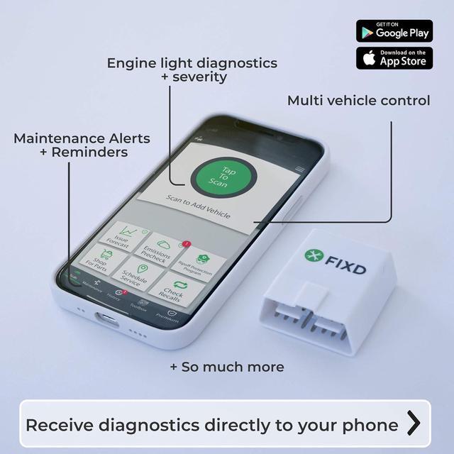 Alt view image 3 of 6 - FIXD Bluetooth OBD2 Scanner for Car - Car Code Readers & Scan Tools for iPhone & Android - Wireless OBD2 Auto Diagnostic Tool to Check Engine & Fix All Cars & Vehicles 96 or Newer (1 Pack)