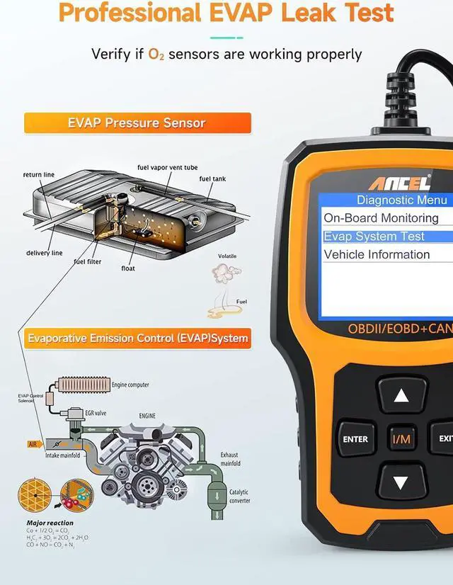 Alt view image 5 of 7 - ANCEL AD410 Enhanced OBD2 Scanner Vehicle Code Reader Check Engine Light Fault Reader Diagnostic Scan Tool Automotive OBD II Scanner Auto Code Scanner for All OBDII Car After 1996 (Black/Yellow)