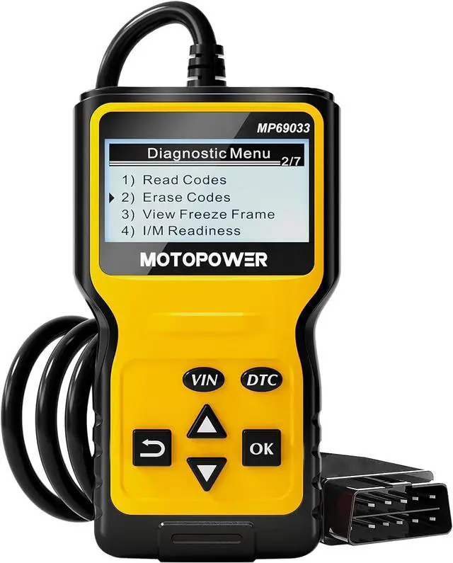 Main image of MOTOPOWER MP69033 Car OBD2 Scanner Code Reader Engine Fault Scanner CAN Diagnostic Scan Tool for All OBD II Protocol Cars Since 1996, Yellow