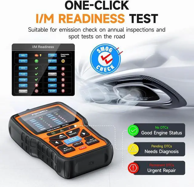 Alt view image 5 of 7 - FOXWELL NT301 OBD2 Scanner Live Data Professional Mechanic OBDII Diagnostic Code Reader Tool for Check Engine Light