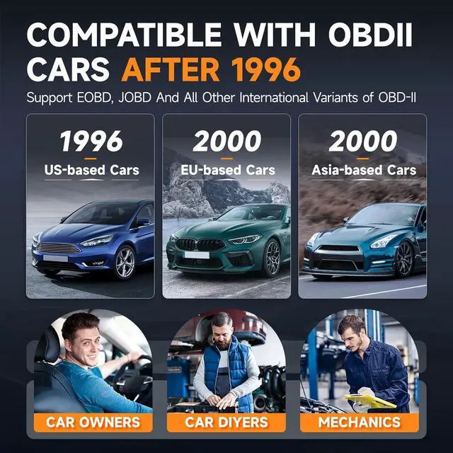 Alt view image 6 of 7 - FOXWELL NT201 OBD2 Scanner Car Code Reader Check Engine Light Reader OBDII EOBD Car Computer Diagnostic Scan Tool Auto Fault Code Scanner for All Cars After 1996