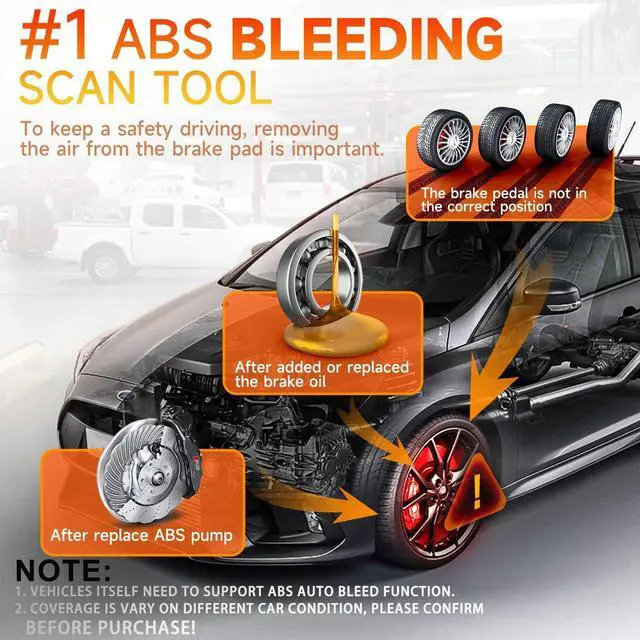Alt view image 2 of 7 - FOXWELL NT630 Plus OBD2 Scanner with ABS and SRS, 2024 ABS Scan Tool Bleeding Brake SRS Scanner Car Code Reader Diagnostic Tool Bidirectional Scanner with Airbag Light Reset SAS Oil Light