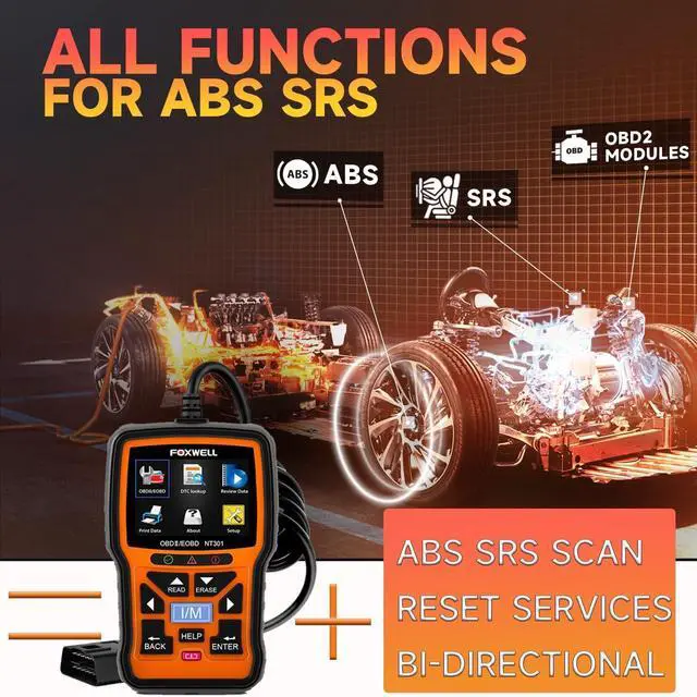 Alt view image 3 of 7 - FOXWELL NT630 Plus OBD2 Scanner with ABS and SRS, 2024 ABS Scan Tool Bleeding Brake SRS Scanner Car Code Reader Diagnostic Tool Bidirectional Scanner with Airbag Light Reset SAS Oil Light