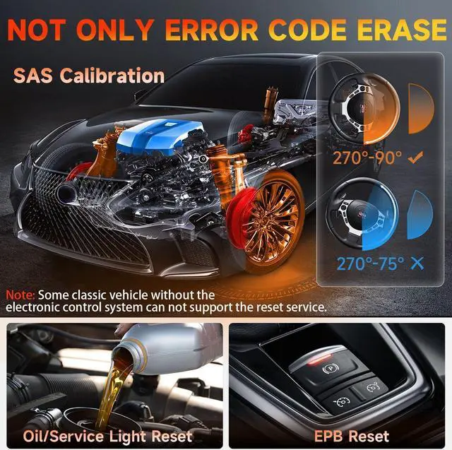 Alt view image 5 of 7 - FOXWELL NT630 Plus OBD2 Scanner with ABS and SRS, 2024 ABS Scan Tool Bleeding Brake SRS Scanner Car Code Reader Diagnostic Tool Bidirectional Scanner with Airbag Light Reset SAS Oil Light